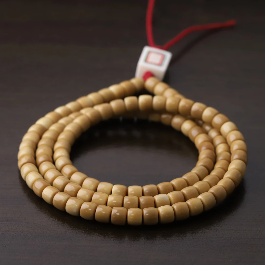 S0712-1精品专属定制直切牙果菩提108文玩长串（搭麻将白板吊坠）