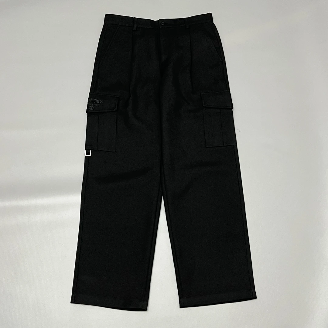Cavalli Class/卡沃利 黑色工装直筒休闲裤 2562009