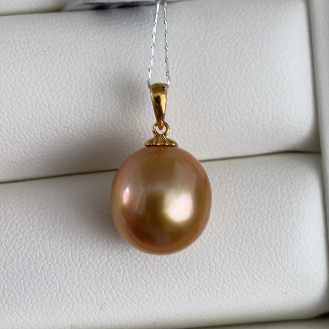 吊坠(不含链)18K金镶嵌海水珍珠13.0mm