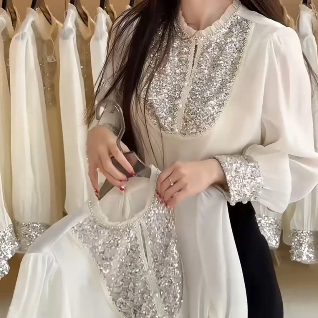 2025春季新款时尚显瘦气质女士网红洋气衬衫百搭款D7351