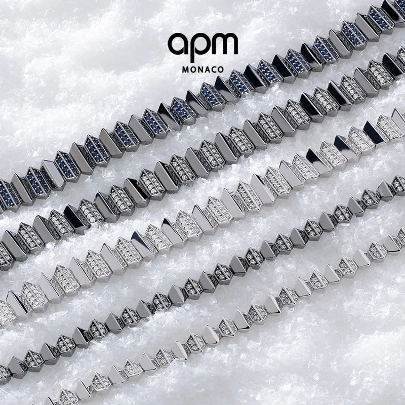 APM Monaco 白色手链小众设计银饰手镯明星同款饰品精致高级感