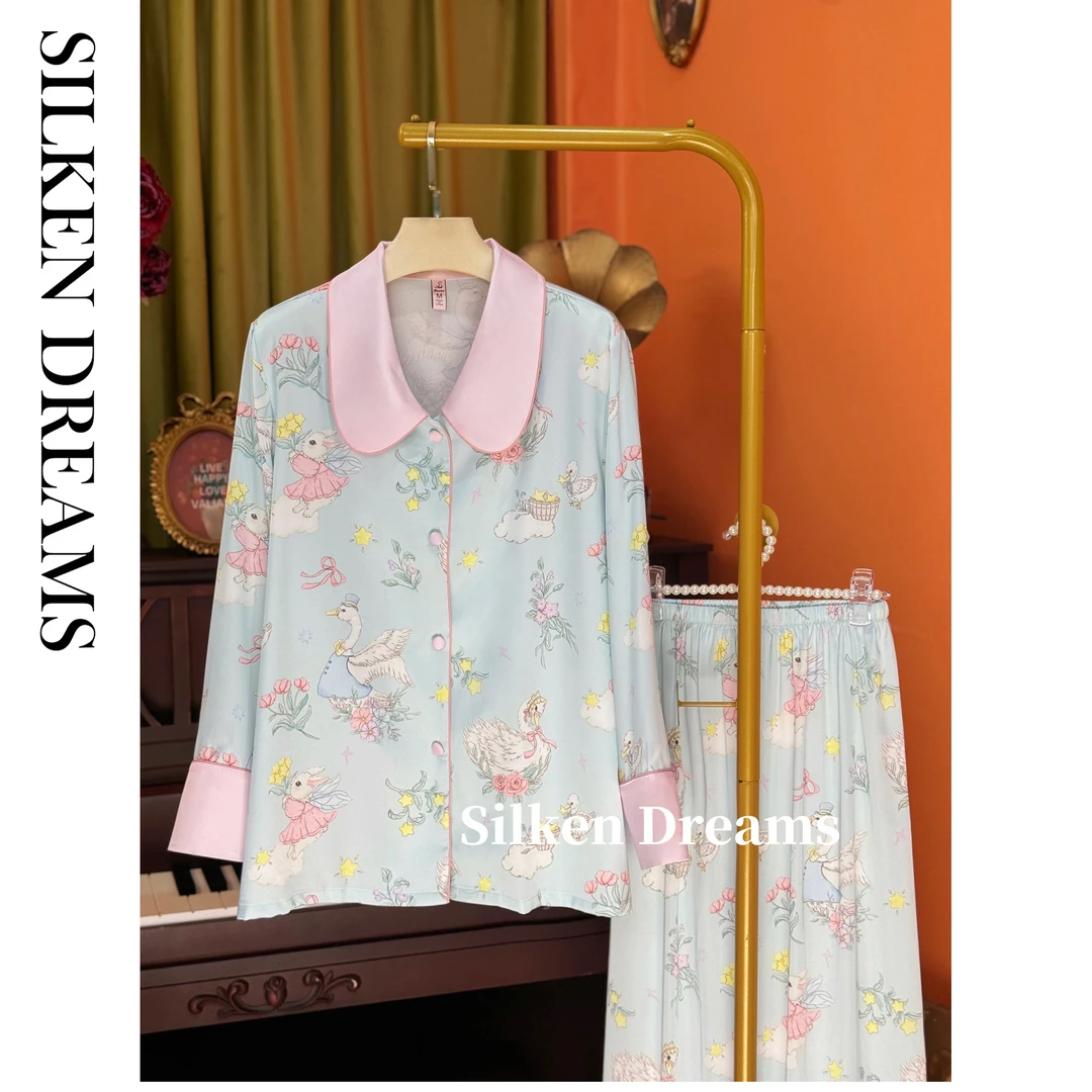 【夏日氧气｜白日梦蓝】春秋可爱轻奢休闲可外穿薄款睡衣家居服7