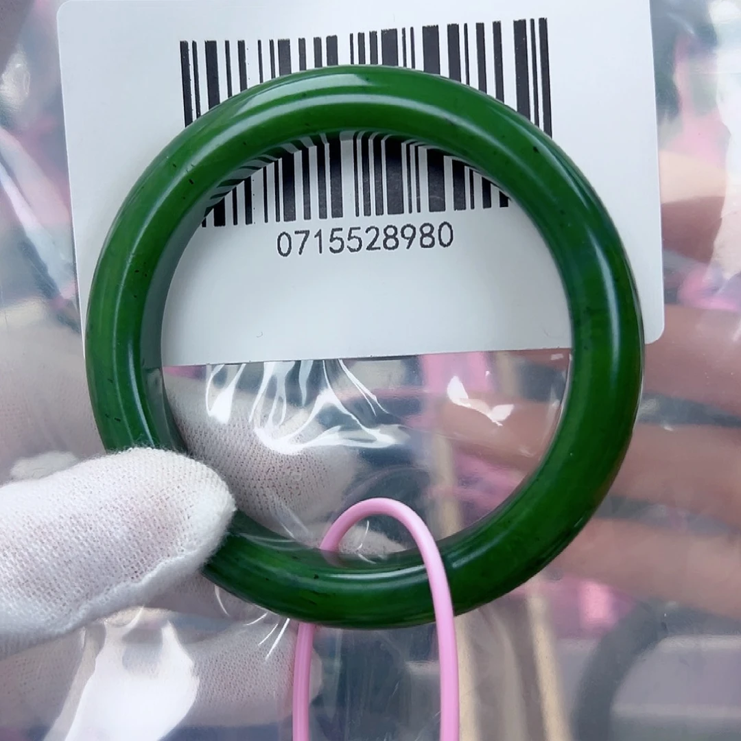 和田玉（碧玉）手镯未镶嵌5556包容