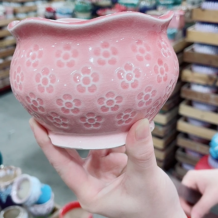 有孔，凑10元包邮陶瓷花盆发货！