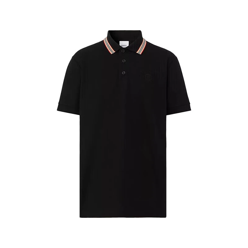 BURBERRY/博柏利 男女同款拼色条纹边饰短袖Polo衫