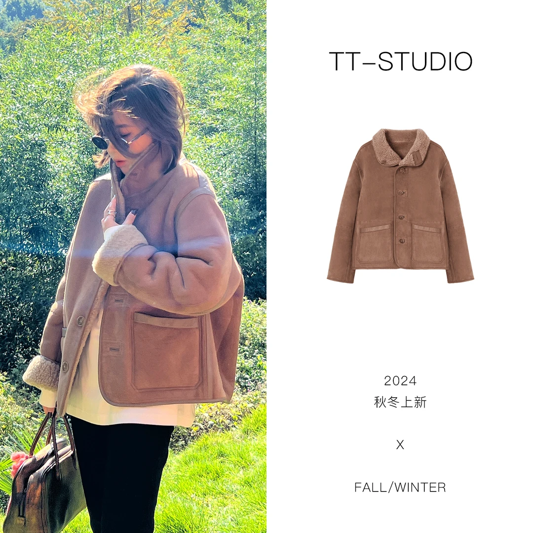 TT【棕标甄选】双面穿法胚雾面绒感皮毛一体皮草PC001