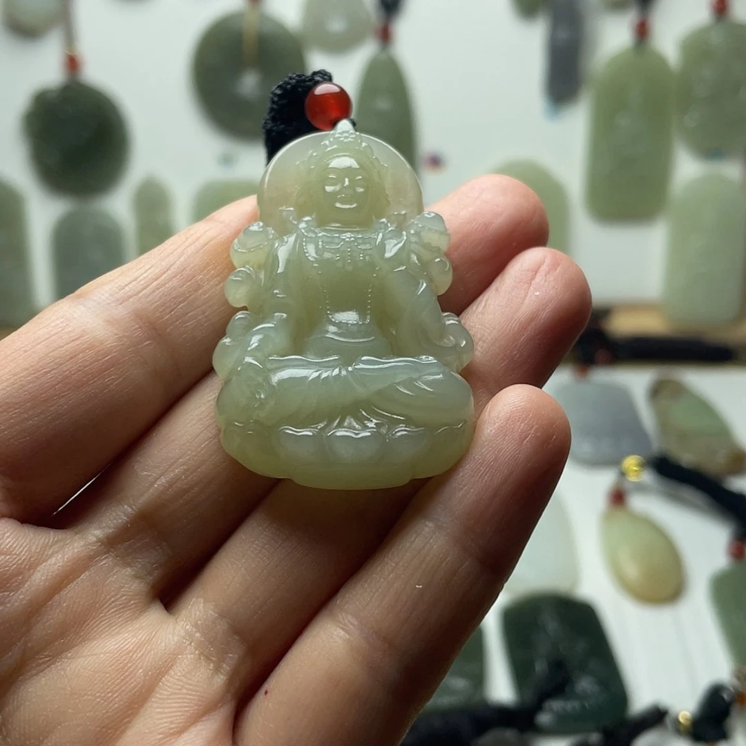 【闪购商品】铜****心双面精雕做观音吊坠