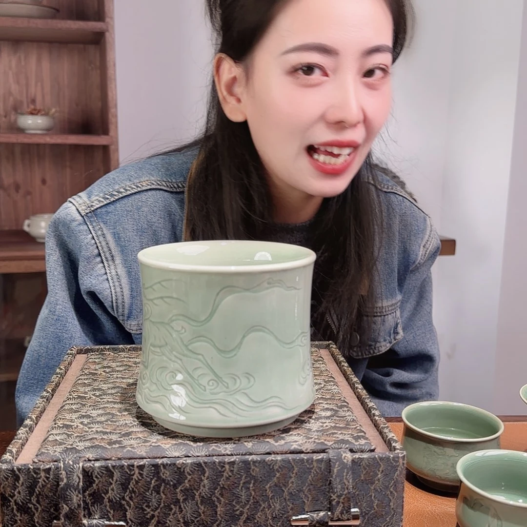 摆件瓷一鹿有你0000