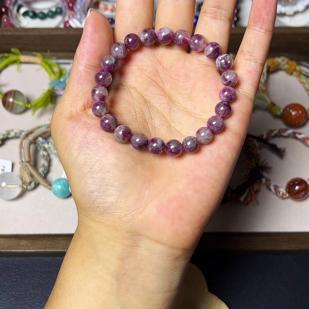 水晶手链未镶嵌梅花碧玺