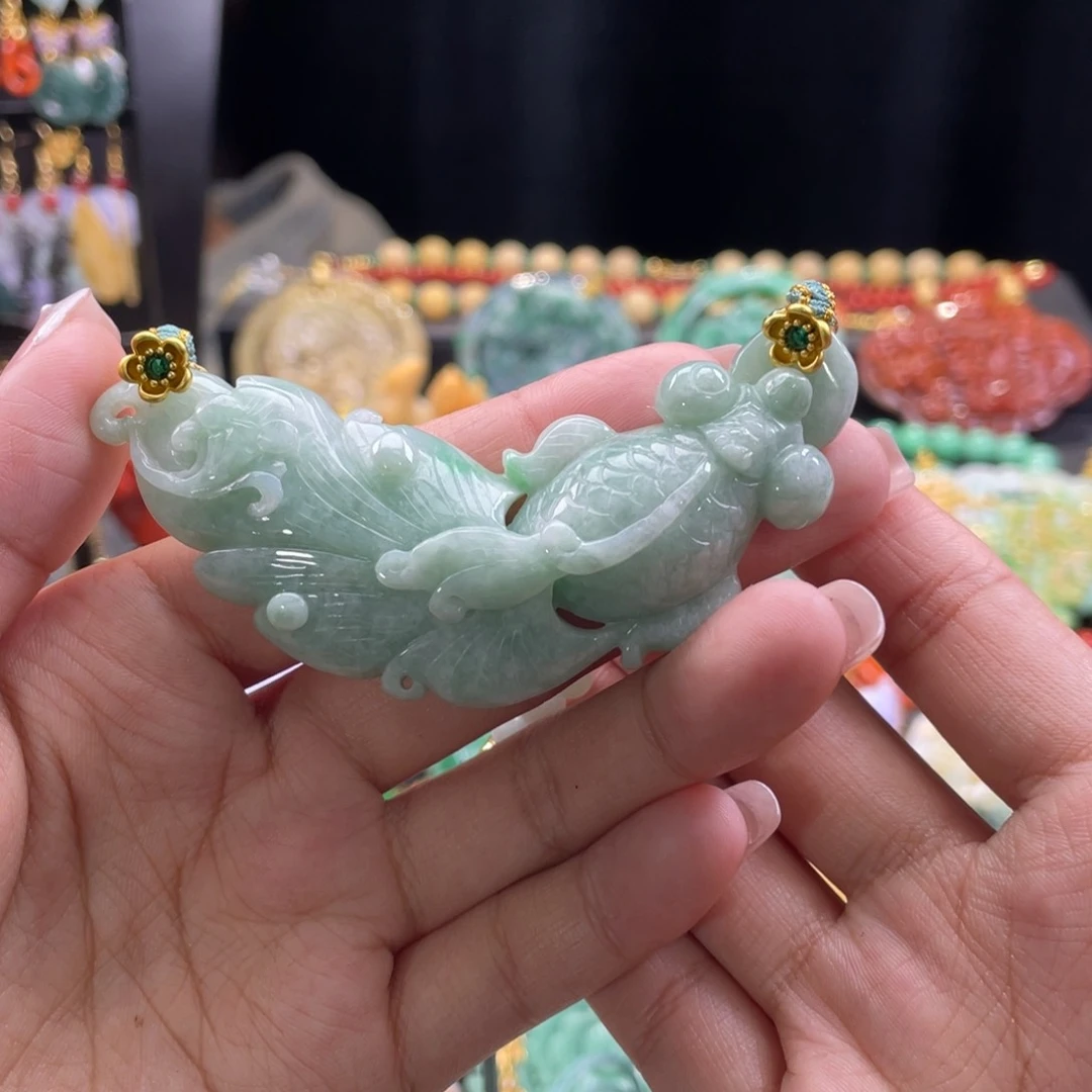 翡翠颈饰未镶嵌代编织