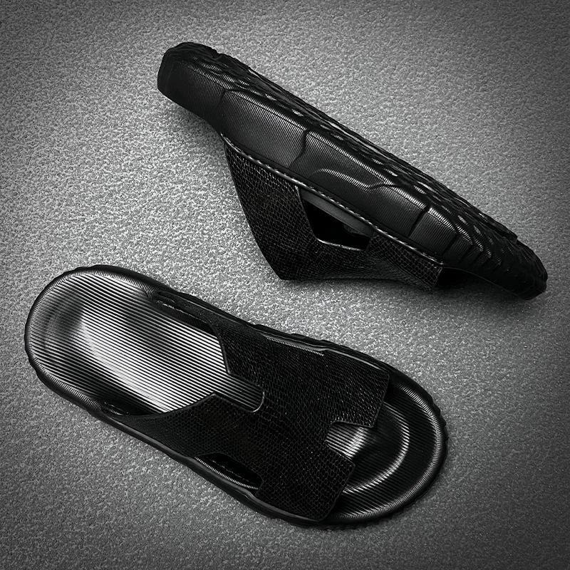 Npkp Couture官方正品/男士头层牛皮拖鞋夏季2025新款个性时尚透