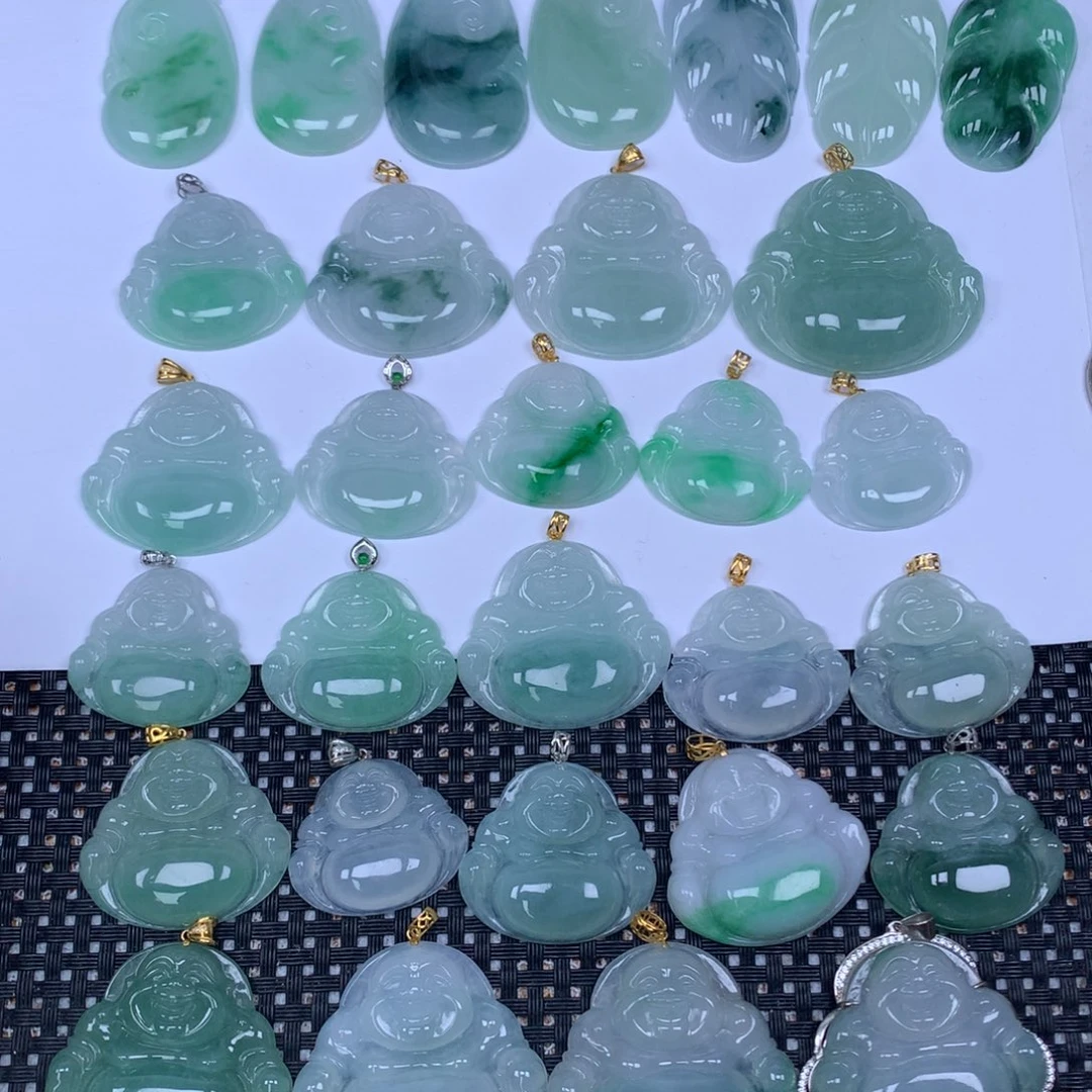 翡翠未镶嵌颈饰天然