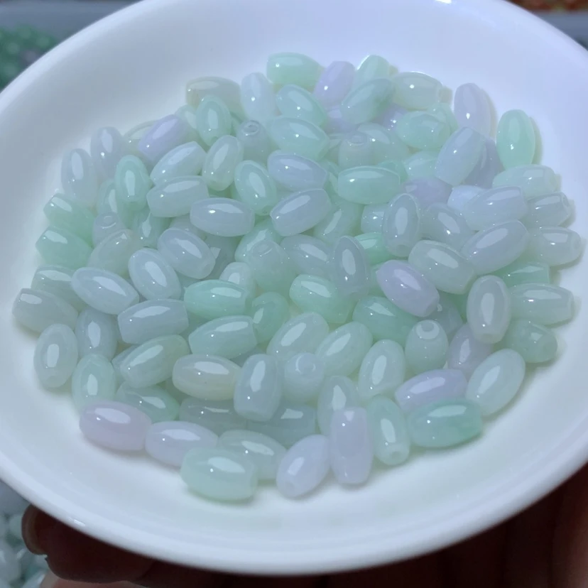 【闪购商品】未镶嵌手链翡翠卡5.5乘8.8冰米珠50颗