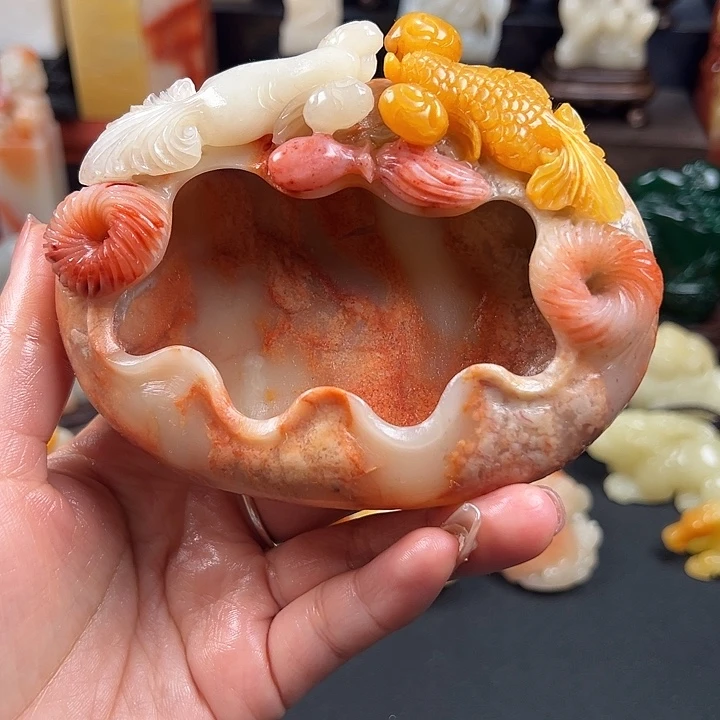 寿山石芙蓉石摆件