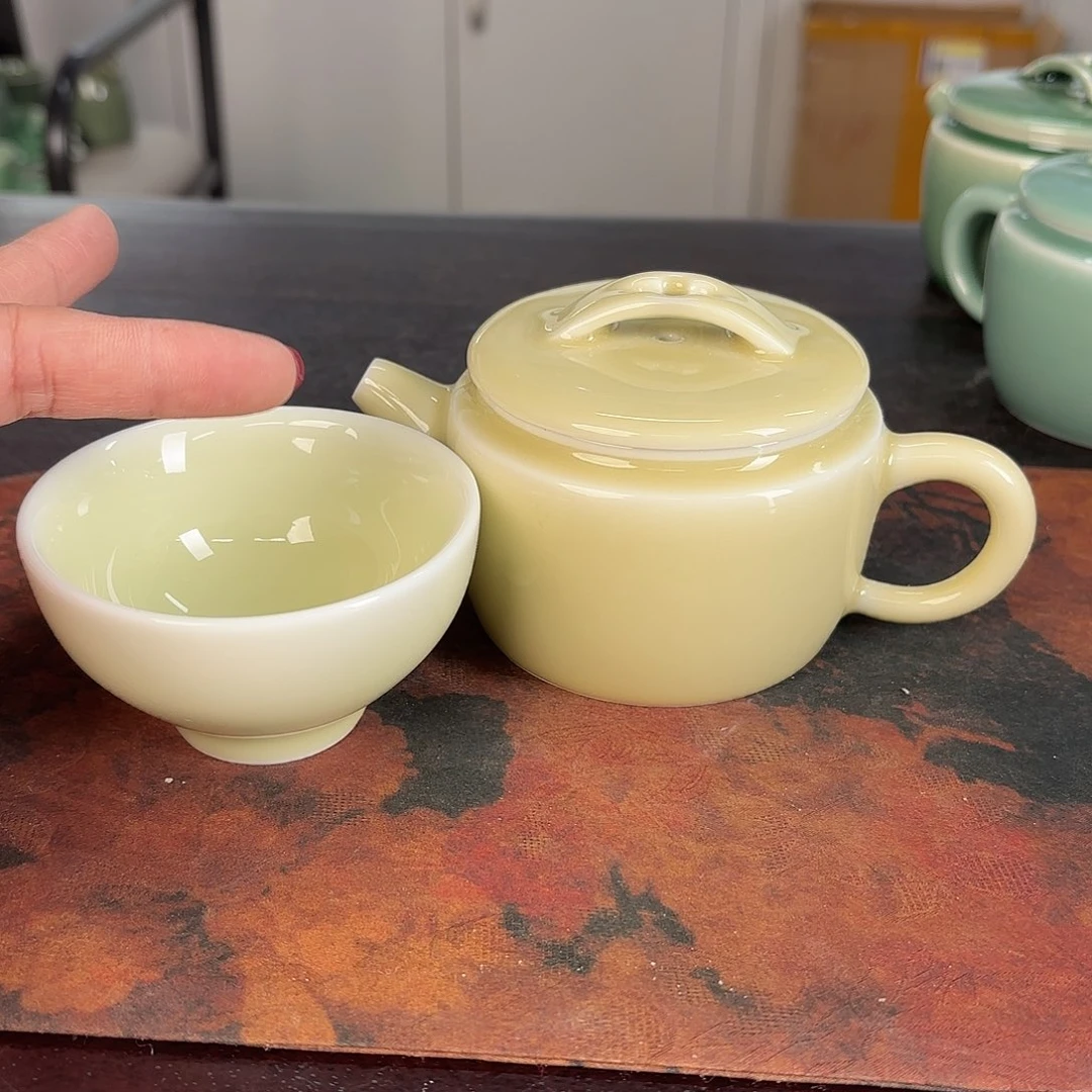 龙泉云间青瓷小米茶器