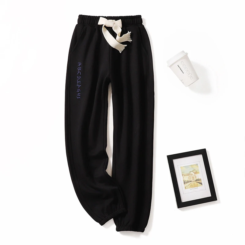 2202黑色ABCD显瘦百搭春秋冬百搭显瘦束脚休闲卫裤