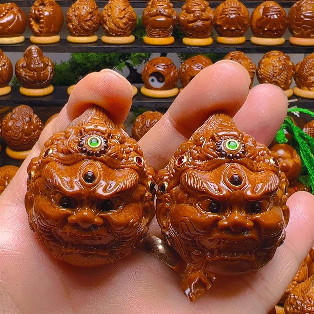 苏***）橄榄核手串/手链大黑天高货镶嵌