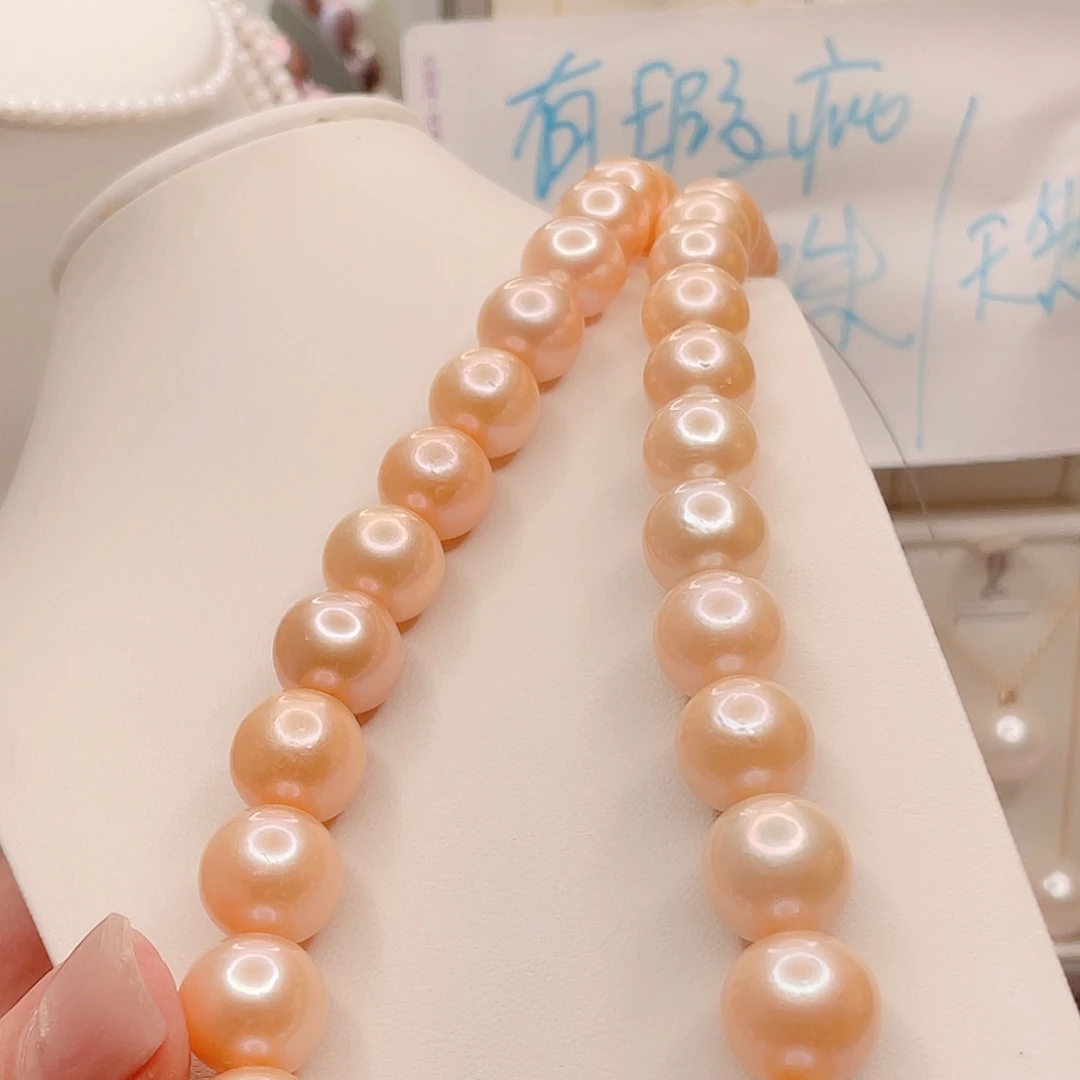 银S925镶嵌项链淡水珍珠