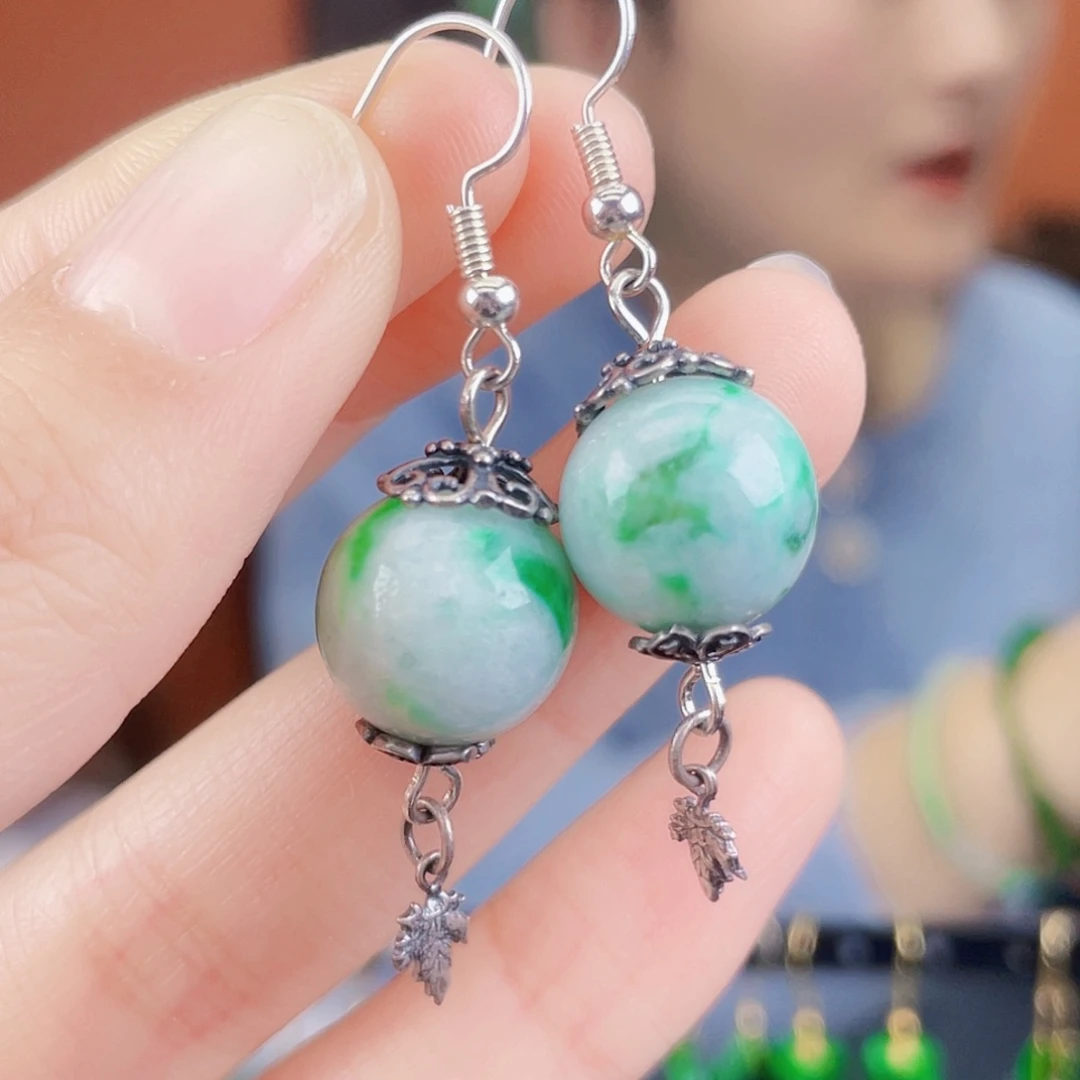 翡翠未镶嵌耳饰饰品