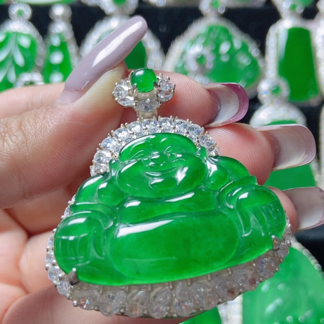 翡翠银S925镶嵌颈饰