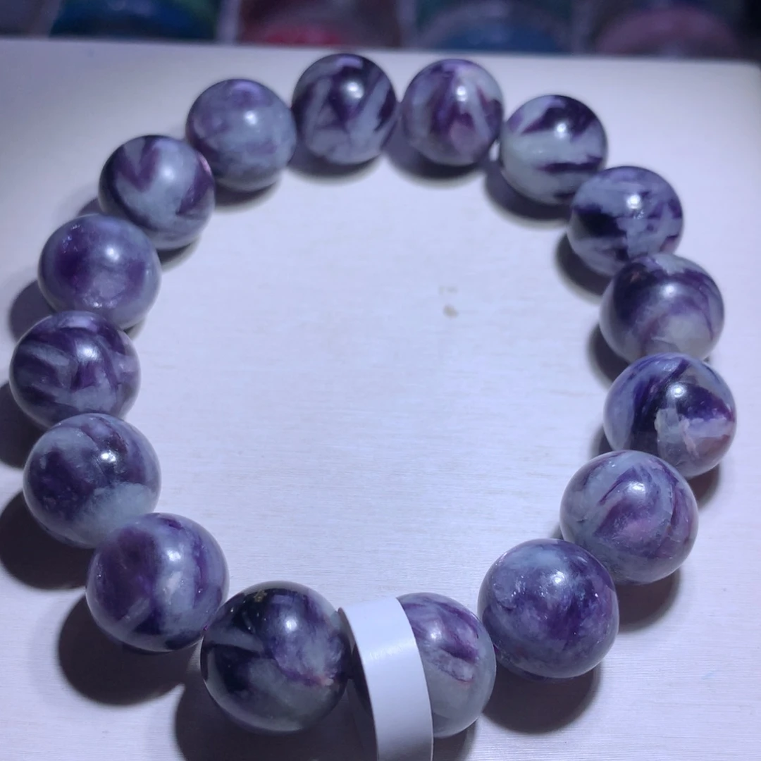 手串银S925镶嵌水晶蓝龙晶14.1m