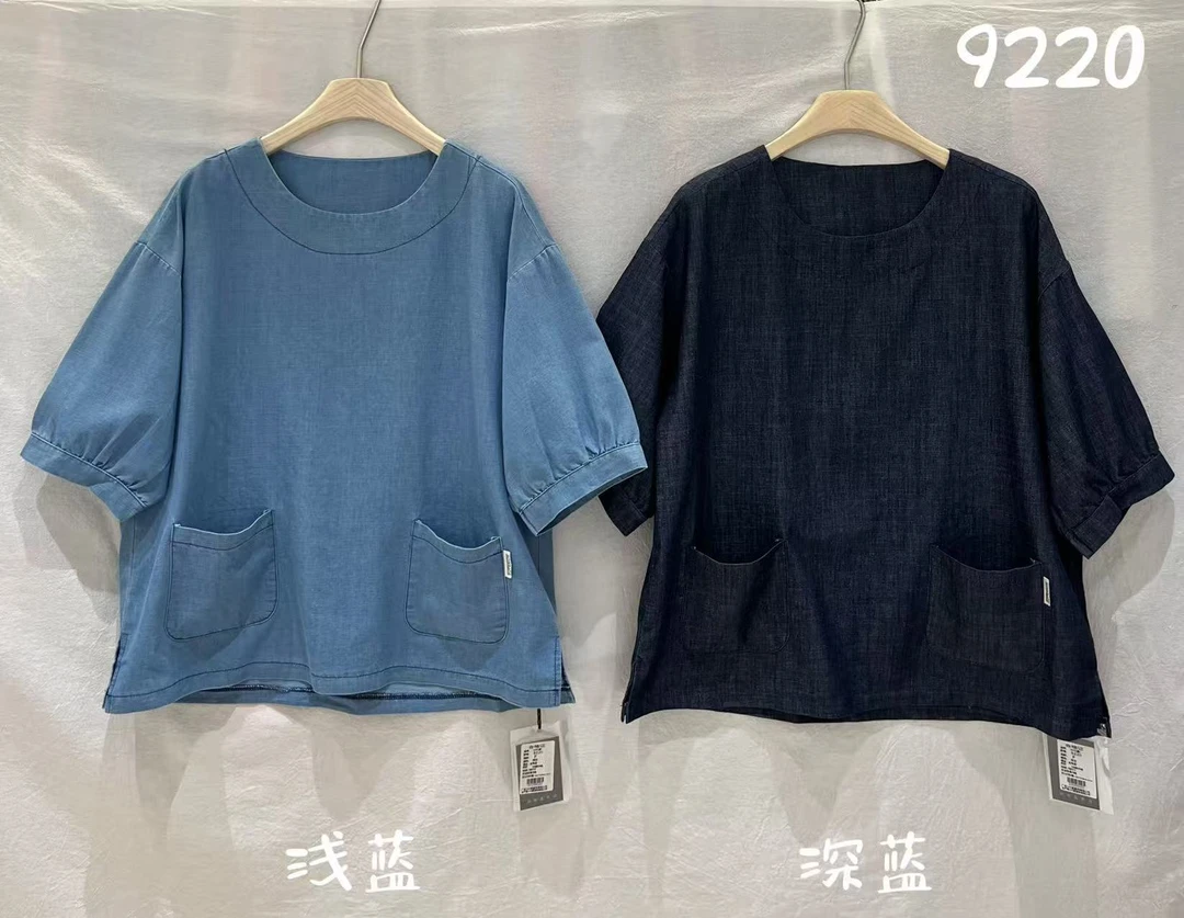 米多多 WE2#9220#日系复古圆领上衣kc