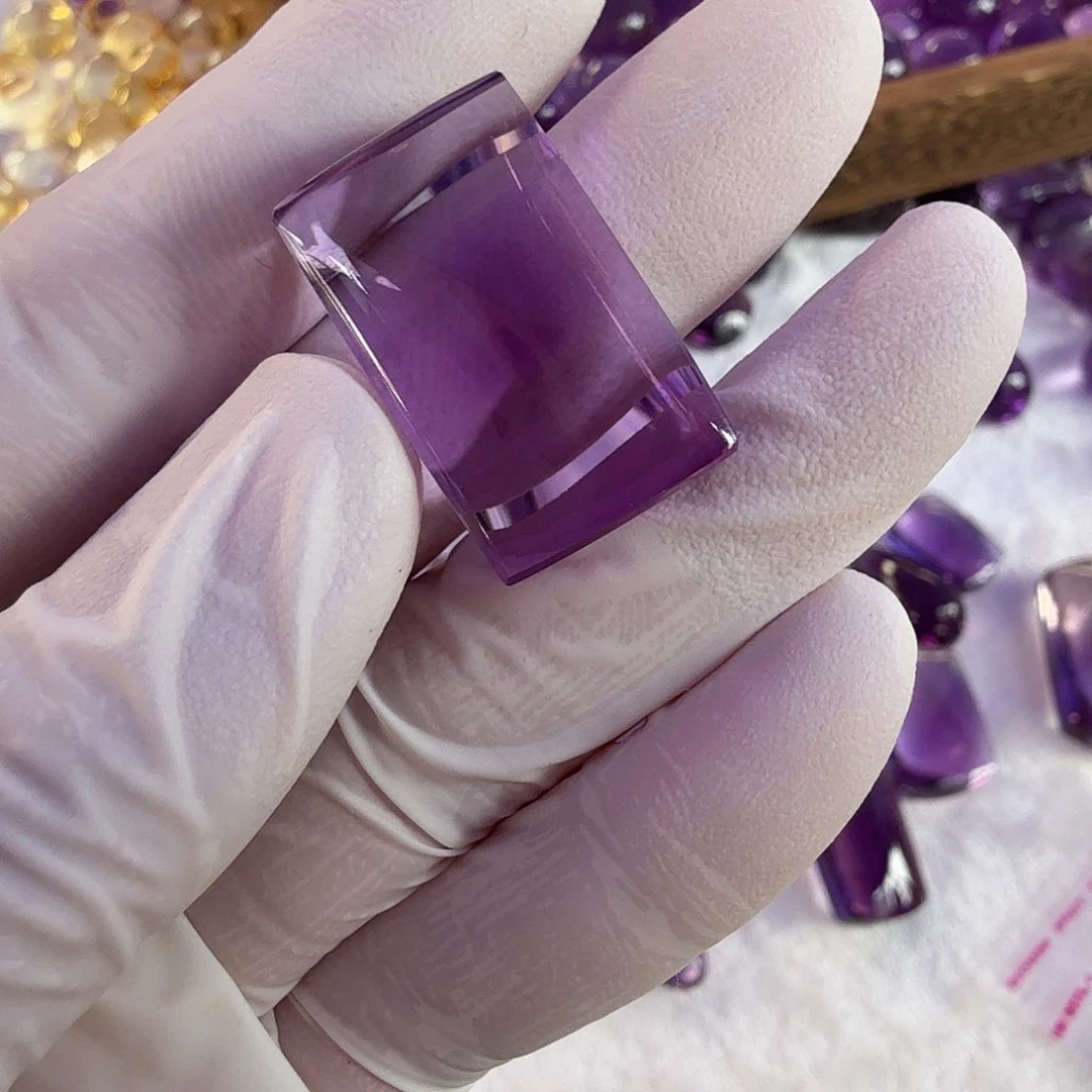 赵***妞水晶珠宝半成品未镶嵌紫水无事牌定制不退换