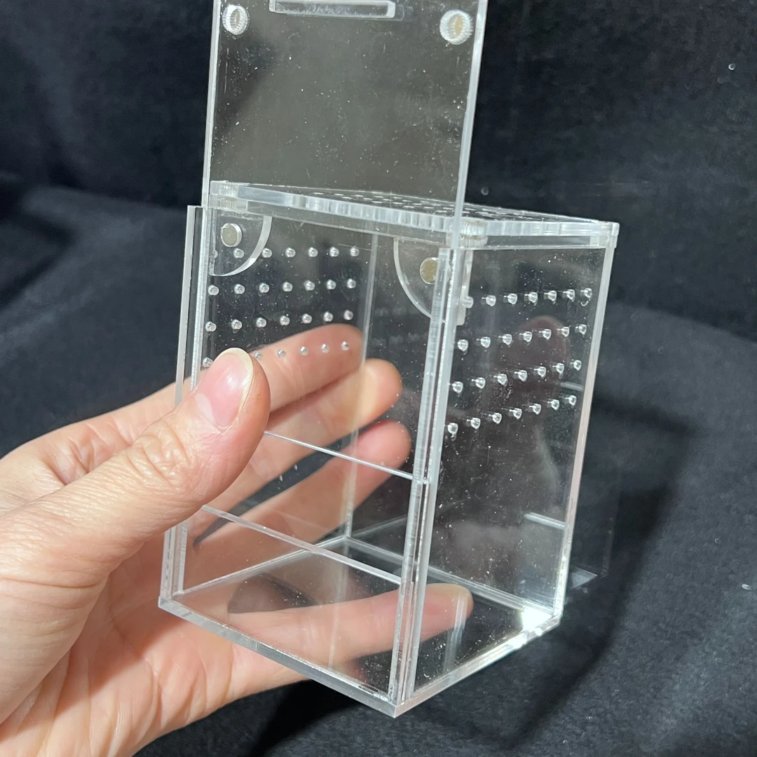 直播专享透明亚克力爬宠饲养箱多功能通风适用睫角守宫蜘蛛定制