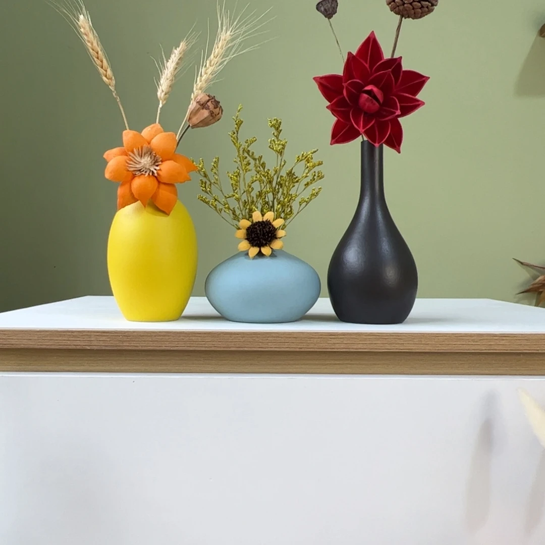 陶瓷花瓶陶瓷花瓶带花高度20-30厘米左右