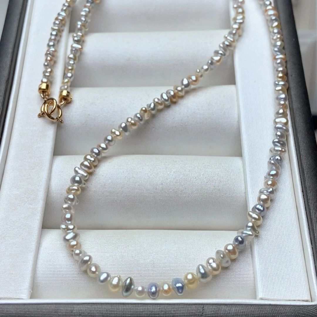 淡***光海水珍珠颈饰18K金镶嵌