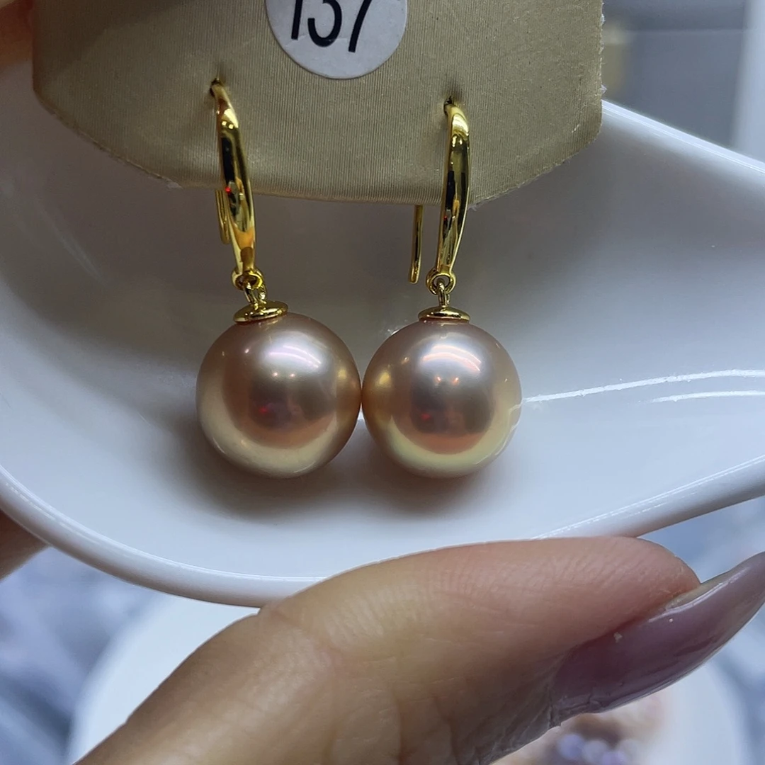 淡水珍珠耳饰银S925镶嵌