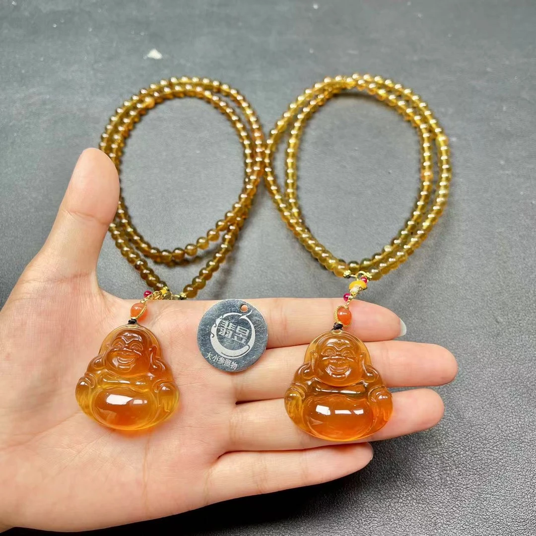 翡昱-N15-33950-618-琥珀吊坠珠链颈饰-多样性发其一-D