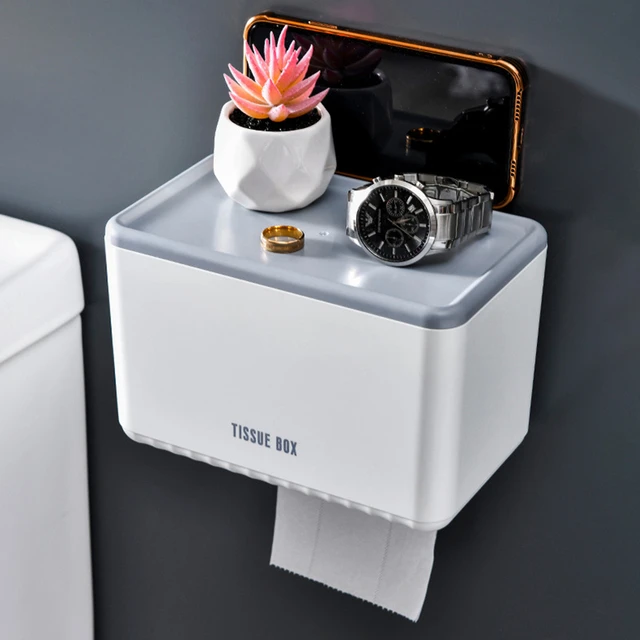 卫生间纸巾盒防水免打孔厕所抽纸厕手纸盒卫生纸置物架北欧卷纸盒