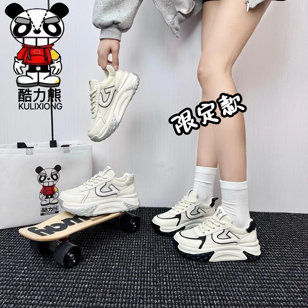 酷力熊秋季2025新款休闲鞋女网面透气百搭时尚运动鞋25888