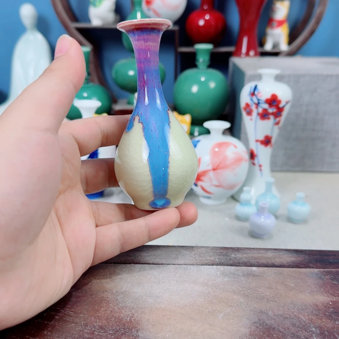陶瓷手工小花器摆件