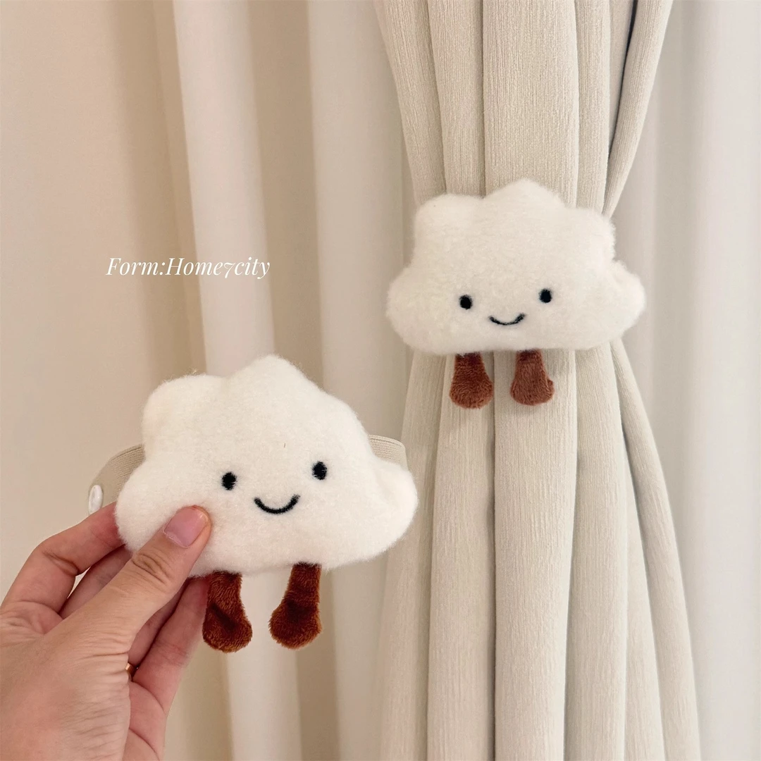 卡通窗帘绑带简约儿童房可爱公仔扎束带玩偶固定绑绳创意扣环挂饰