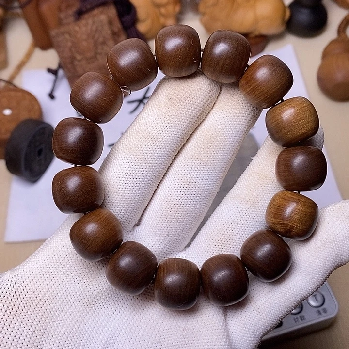 檀香木手串/手链老山檀香黑肉虎纹15/16檀香王