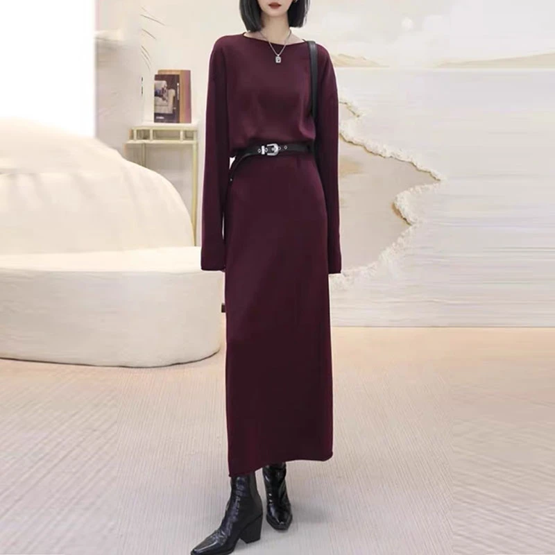 【商场同款】女装春秋休闲T恤半身裙针织套装两件套袁衣都舍长款