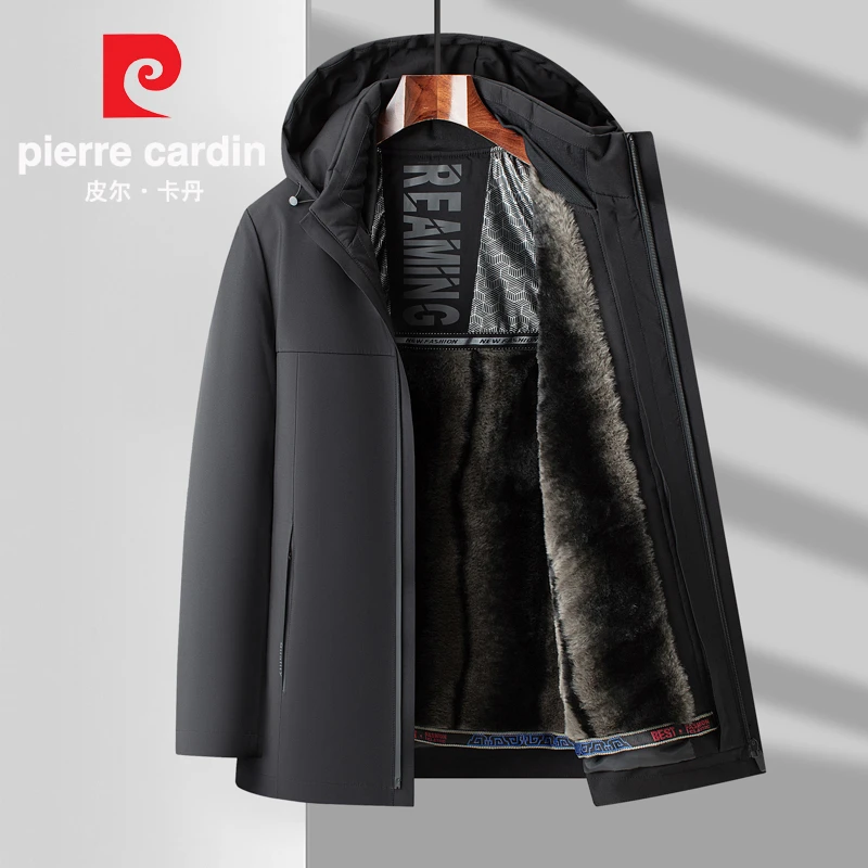 皮尔卡丹正品冬季新款可拆卸内胆鹅羽绒羽绒服男加厚加绒保暖外套