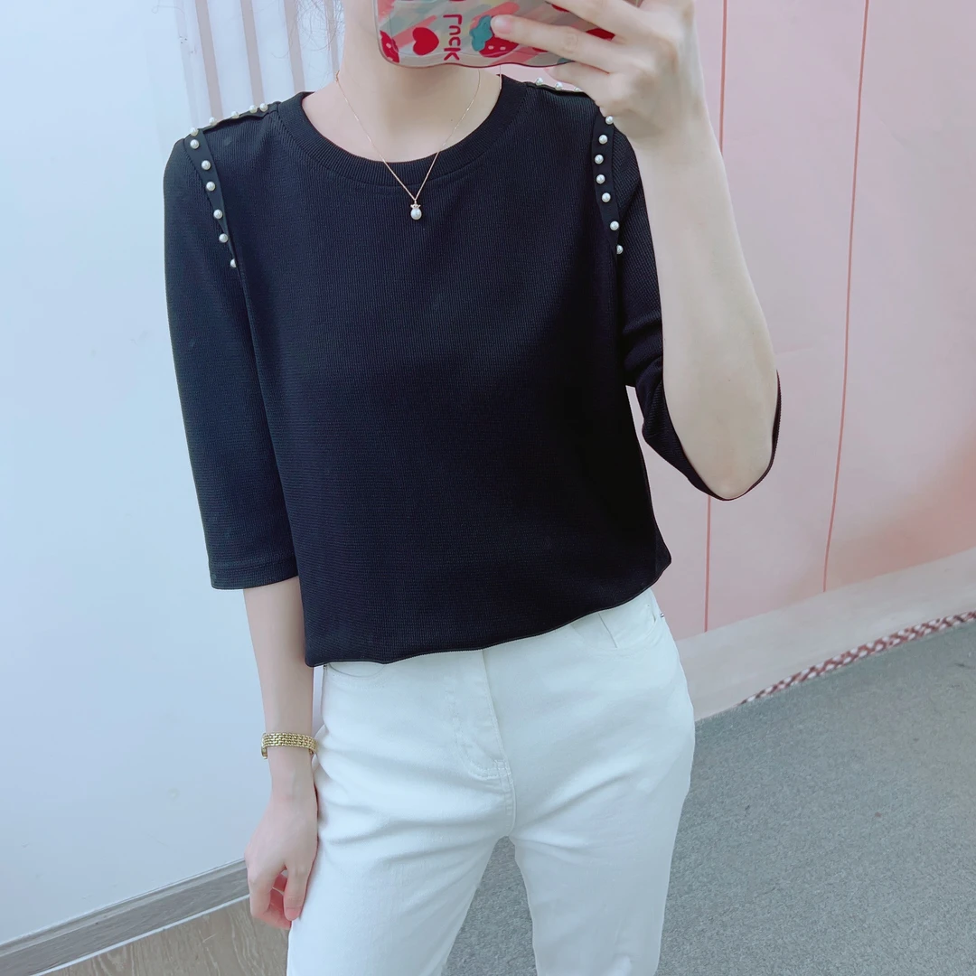 028春秋汉派专柜时尚气质韩版针织百搭纯色套头小衫F3清