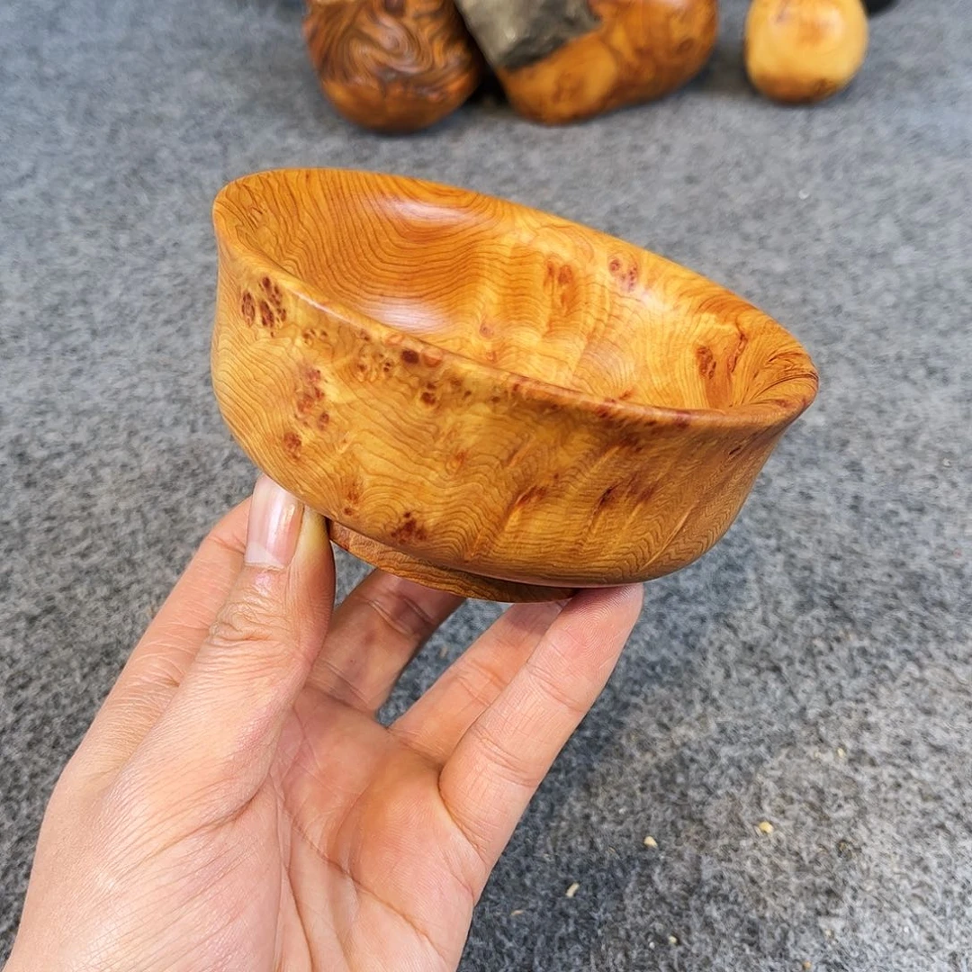 柏木（崖柏）金饭碗摆件