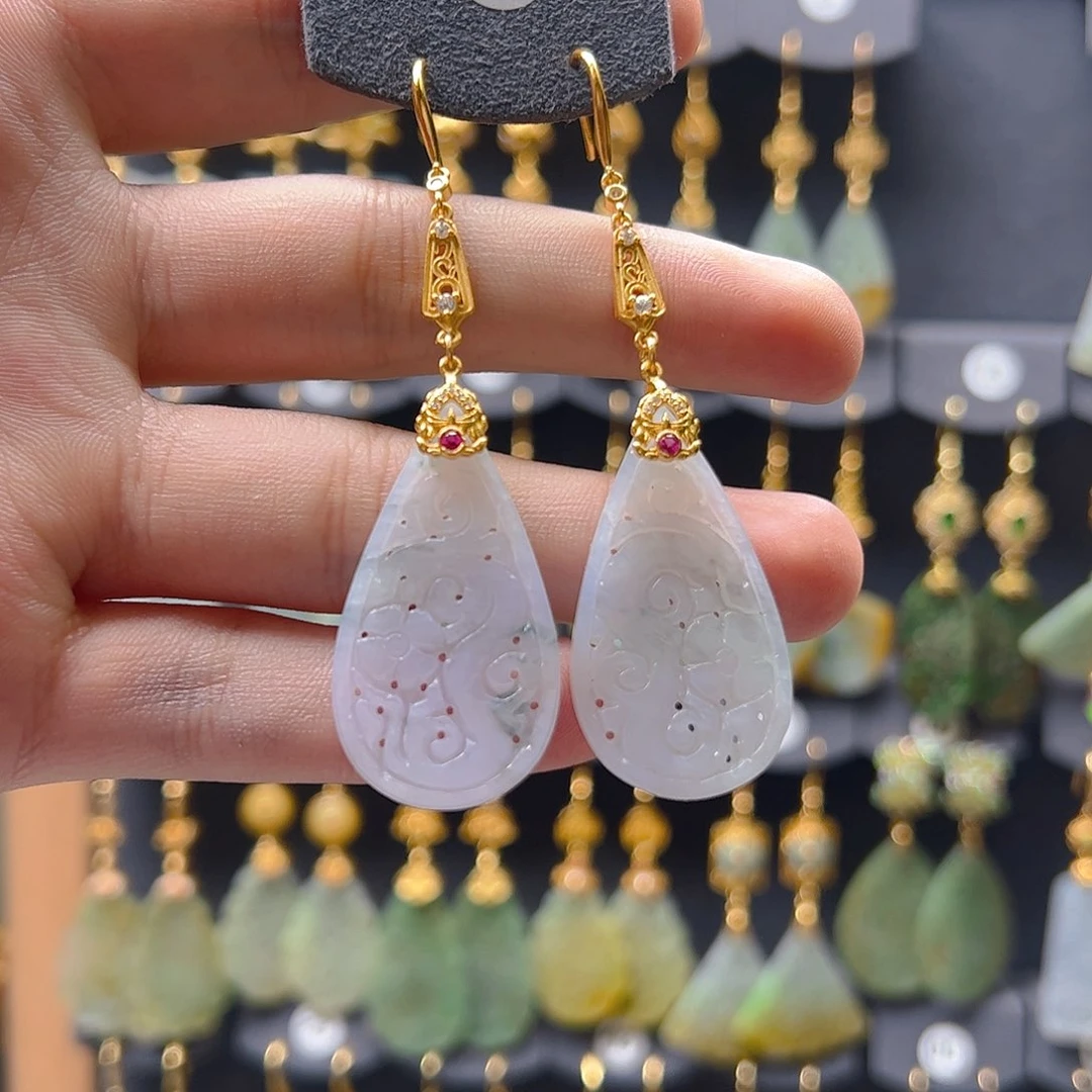 未镶嵌翡翠耳饰翡翠