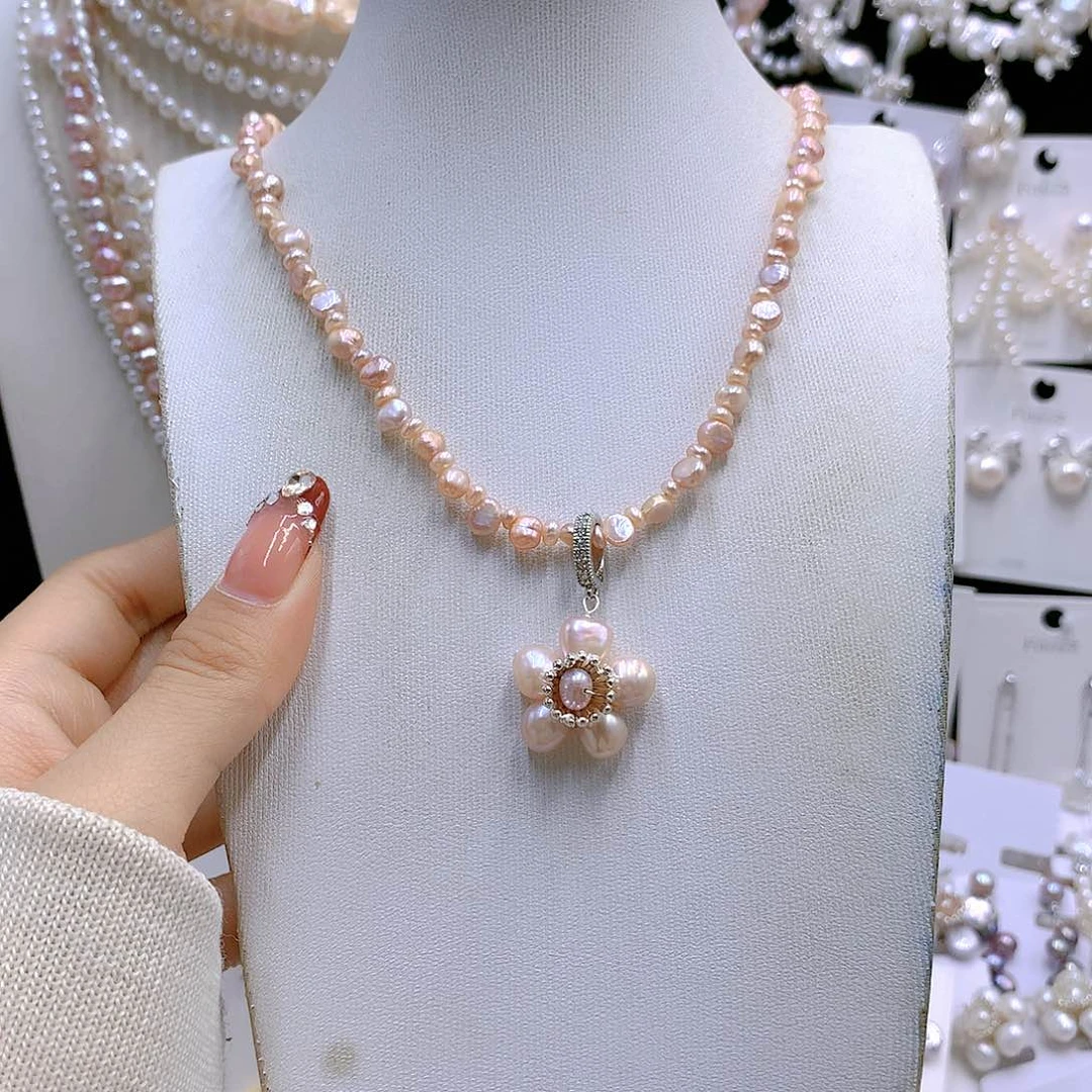 银S925镶嵌耳饰淡水珍珠