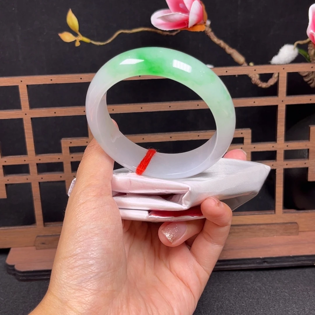 翡翠未镶嵌手镯宽轮胎序号29