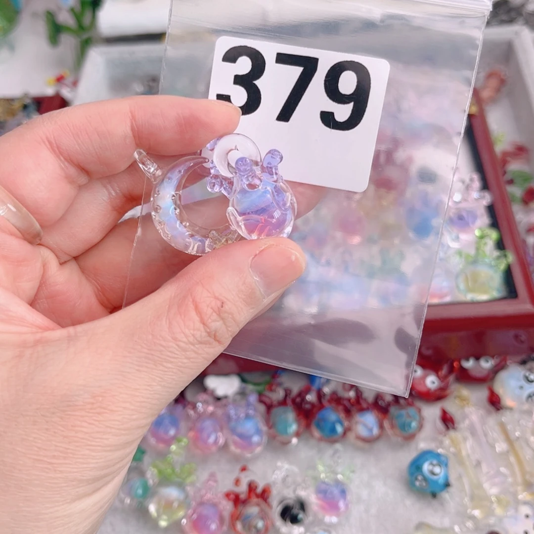 琉璃颈饰379月亮心脏