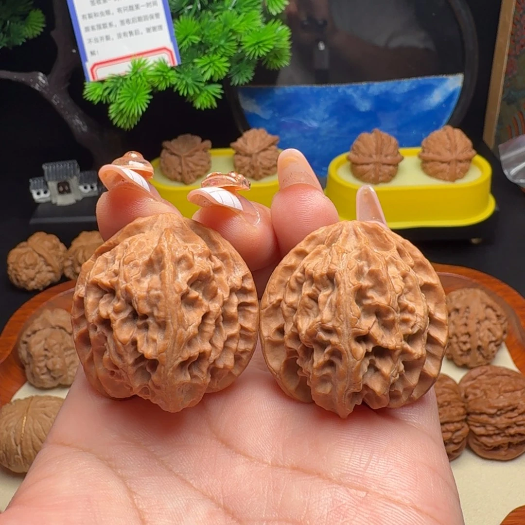 夹***干文玩核桃把件全品苹果园36新果