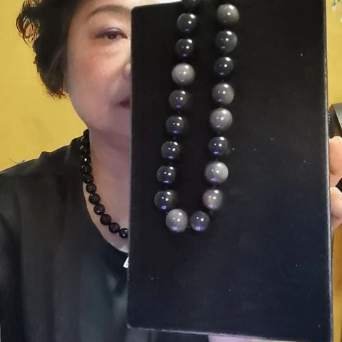 黑曜岩未镶嵌颈饰