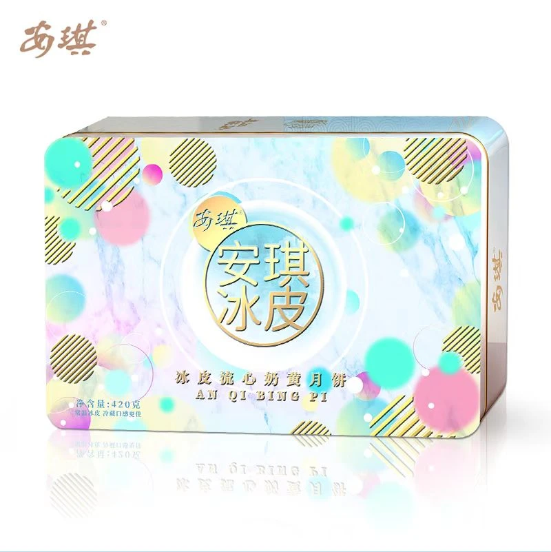 安琪流心奶黄冰皮月饼广式经典传统手工月饼礼盒中秋节送礼10盒