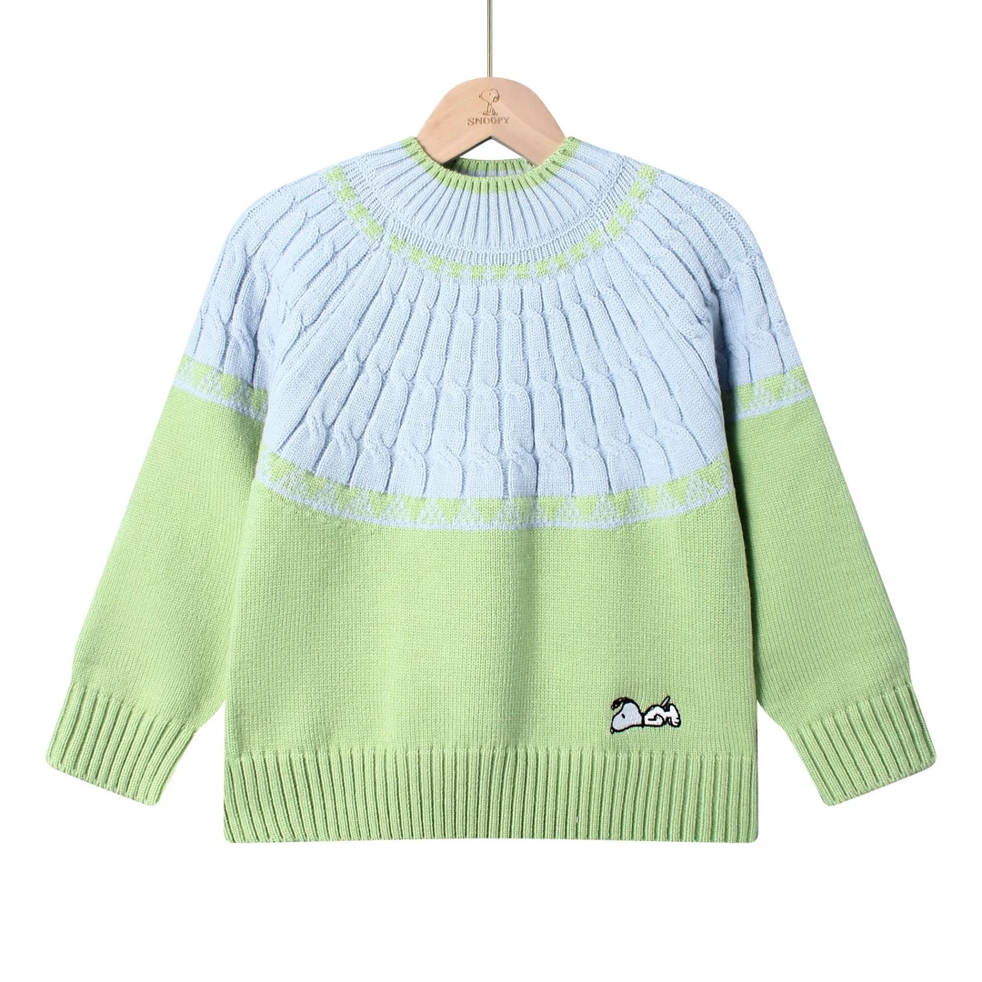 Snoopy/史努比儿童毛衣加厚套头新款洋气男女童加厚针织衫童装