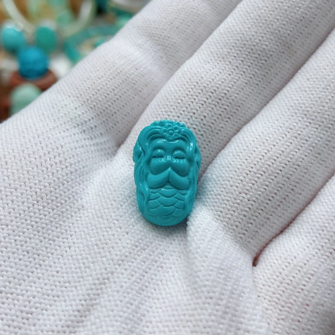 绿松石未镶嵌美人鱼